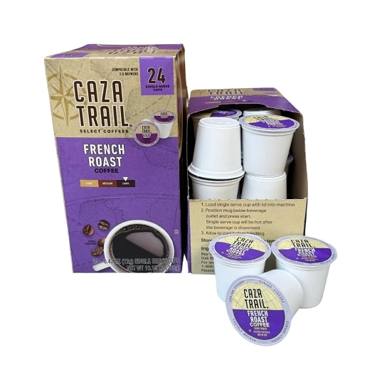 Caza Trail Coffee French Roast Single Service Brewing Cup, 4 x 24 each Case - DOT product image 5