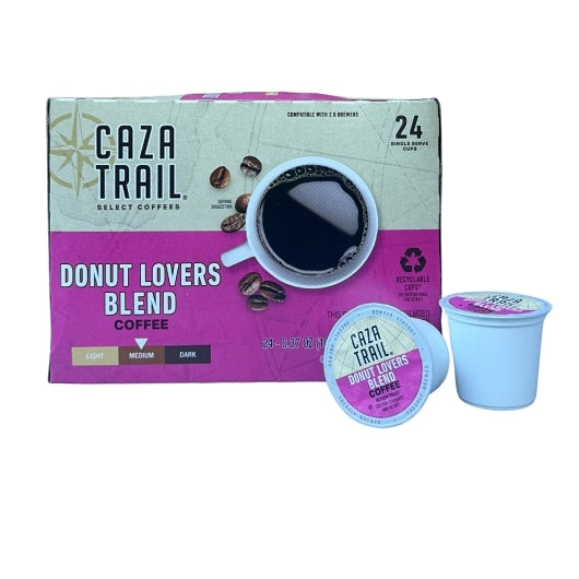 Caza Trail Coffee Original Donut Single Service Brewing Cup, 4 x 24 each Case - Bakery & Desserts
