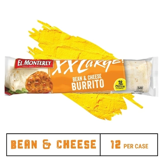 El Monterey XX Large Bean & Cheese Burrito, 12 x 9.5 oz Case - DOT product image 4