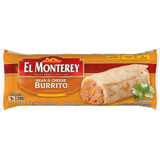 El Monterey Bean & Cheese Burrito, 24 x 5 oz Case - DOT product image 2