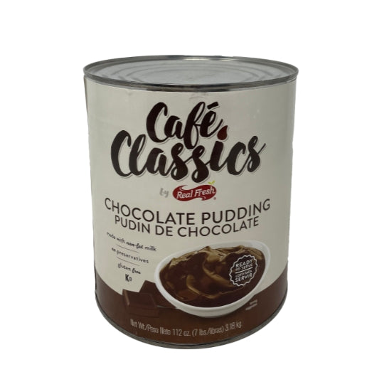 Real Fresh Cafe Classic Trans Fat Free Chocolate Flavored Pudding, 6 x 7 lb Case - Bakery & Desserts