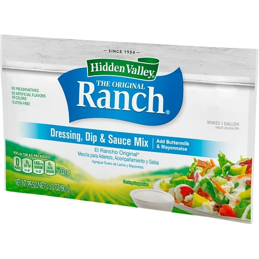Hidden Valley Gluten Free Original Dry Mix Salad Dressing Mix, 18 x 3.2 oz Case - DOT product image 8