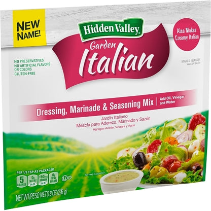 Hidden Valley Garden Italian Marinade, Seasoning and Dressing Mix, 18 x 8 oz Case - DOT product image 5