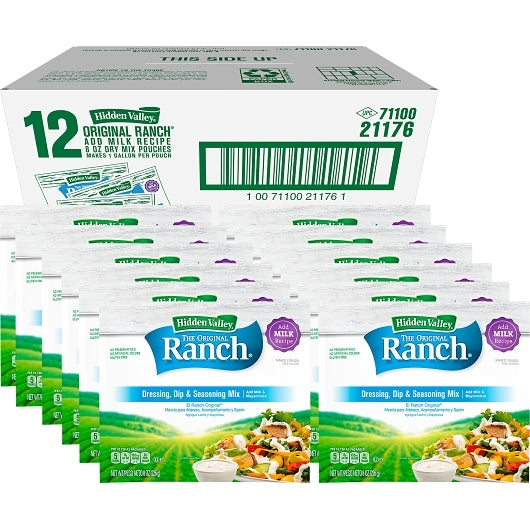 Hidden Valley Milk Based Original Ranch Dry Salad Dressing Mix, 12 x 8 oz Case - DOT product image 3