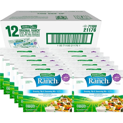 Hidden Valley Milk Based Original Ranch Dry Salad Dressing Mix, 12 x 8 oz Case - DOT product image 3