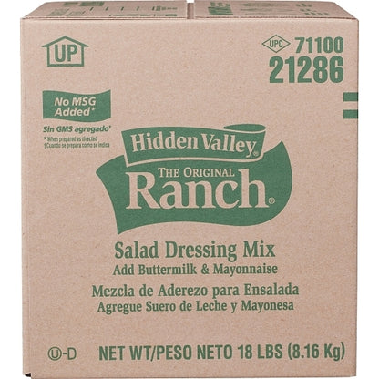 Hidden Valley No Msg Buttermilk Ranch Mix Dressing Bulk, 1 x 18 lb Case - DOT product image 6