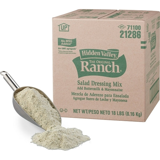 Hidden Valley No Msg Buttermilk Ranch Mix Dressing Bulk, 1 x 18 lb Case - DOT product image 2
