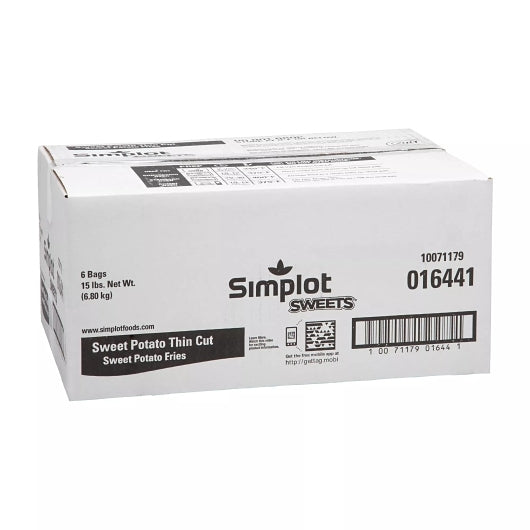 Simplot Sweets Thin Cut Sweet Potato Fries, 6 x 2.5 lb Case - DOT product image 5