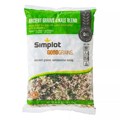 Simplot Good Grains Ancient Grains & Kale Blend, 6 x 2.5 lb Case - Rice & Grains