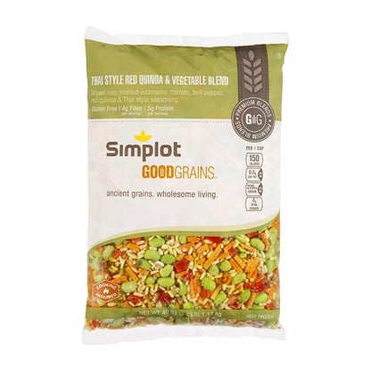 Simplot Good Grains Thai Style Red Quinoa & Vegetable Blend, 6 x 2.5 lb Case - Rice & Grains