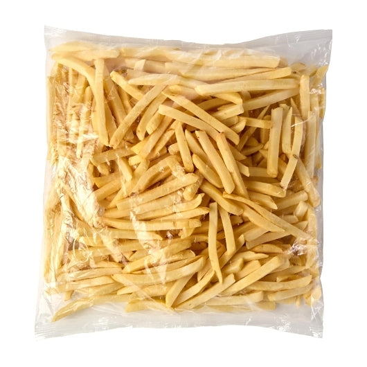 Simplot Beef Tallow Fries & Formed 3/8" Clear Coated Straight Cut Fries, 6 x 5 lb Case - Frozen Potatoes Sides
