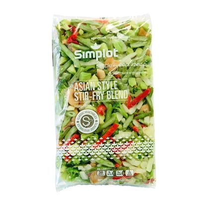 Simplot Simple Goodness Classic Vegetables Asian Style Stir-Fry Blend, 12 x 2 lb Case - Frozen Vegetables & Sides