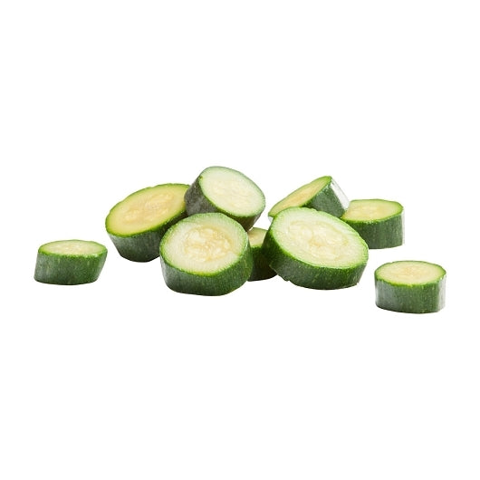 Simplot Classic Crinkle Smooth Zucchini Slices, 12 x 2 lb Case - Frozen Vegetables & Sides