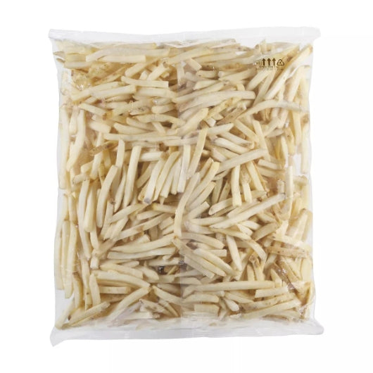 Simplot Straight Cut 5/16" French Fries, 6 x 5 lb Case - Frozen Potatoes Sides