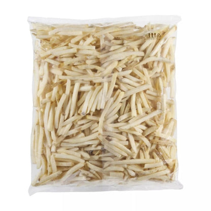 Simplot Straight Cut 5/16" French Fries, 6 x 5 lb Case - Frozen Potatoes Sides