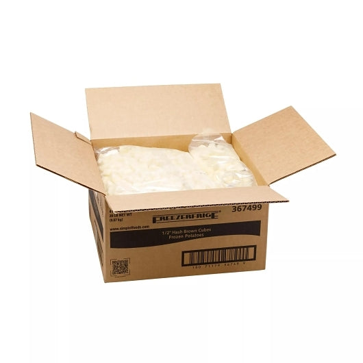 Simplot Freezerfridge 1/2" Hash Brown Cubes, 4 x 5 lb Case - DOT product image 3