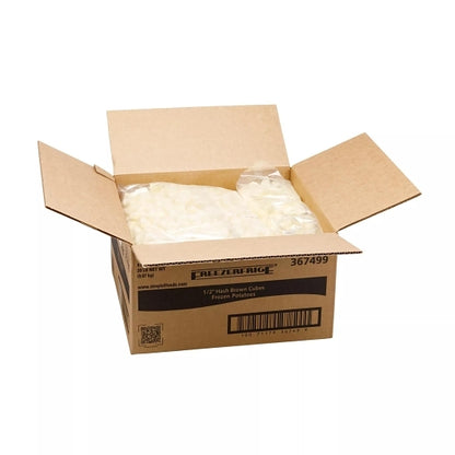 Simplot Freezerfridge 1/2" Hash Brown Cubes, 4 x 5 lb Case - DOT product image 3