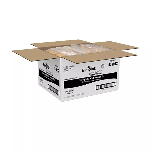 Simplot SeasonedCrisp .31"x.38" Straight Cut French Fries, 6 x 5 lb Case - DOT product image 5
