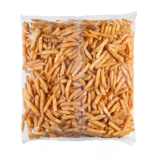 Simplot SeasonedCrisp .31"x.38" Straight Cut French Fries, 6 x 5 lb Case - Frozen Potatoes Sides