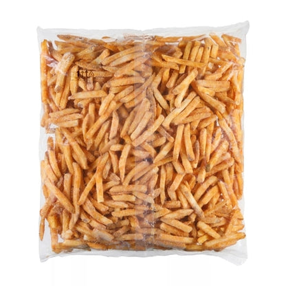 Simplot SeasonedCrisp .31"x.38" Straight Cut French Fries, 6 x 5 lb Case - Frozen Potatoes Sides
