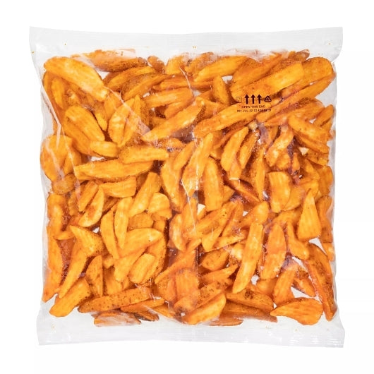 Simplot SeasonedCrisp Wedge Cut French Fries, 6 x 5 lb Case - Frozen Potatoes Sides