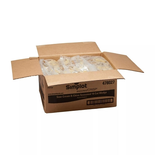 Simplot SeasonedCrisp SOUR CREAM & CHIVE WEDGE Cut French Fries, 6 x 5 lb Case - DOT product image 2