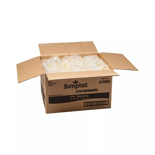 Simplot ClearlyCrisp Megacrunch 3/16" Shoestring French Fries, 6 x 4.5 lb Case - DOT product image 4