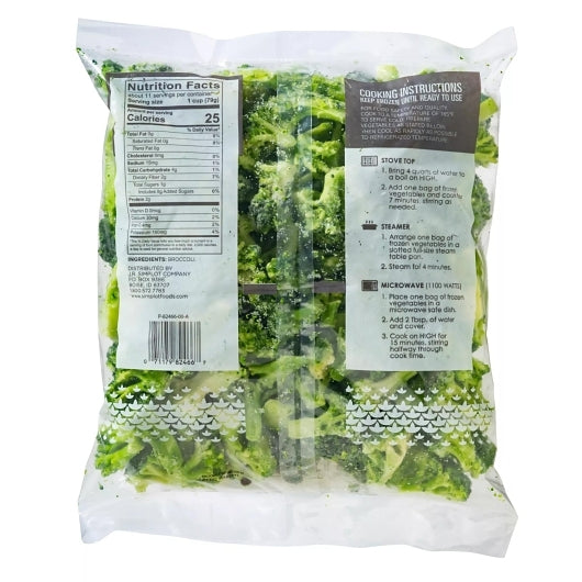 Simplot Simple Goodness Individually Quick Frozen Broccoli Floret, 12 x 2 lb Case - DOT product image 2