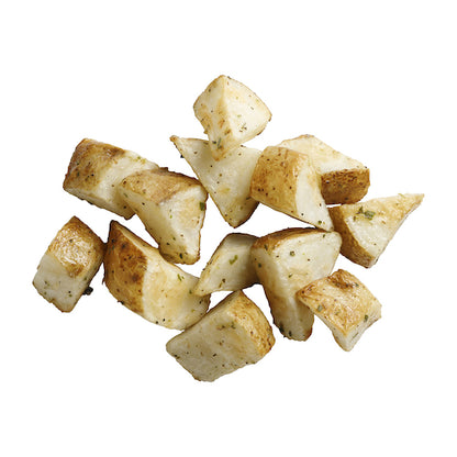 Simplot RoastWorks Herb & Garlic Roasted Russet Potatoes, 6 x 2.5 lb Case - Frozen Potatoes Sides