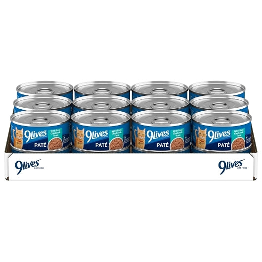 9Lives Chicken And Tuna Pate Wet Cat Food, 24 x 5.5 oz Case - Pet Food & Pet Care - image 2
