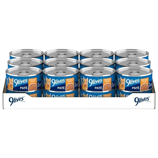 9Lives Pate Wet Chicken Cat Food, 24 x 5.5 oz Case - Pet Food & Pet Care