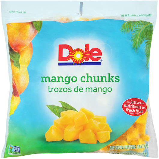 Dole All Natural Individual Quick Frozen Mango Chunks, 2 x 5 lb Case - DOT product image 3