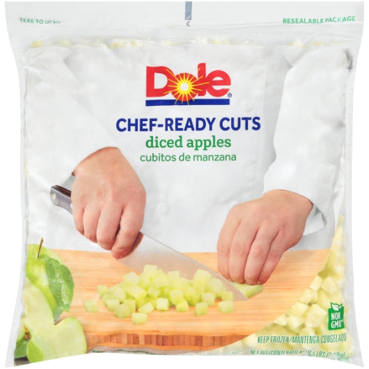 Dole Chef-Ready Cuts Individual Quick Frozen Diced Apple, 2 x 5 lb Case - DOT product image 3