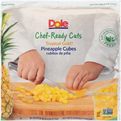Dole Chef-Ready 3/8 " Individual Quick Frozen Pineapple Cubes, 2 x 5 lb Case - DOT product image 3