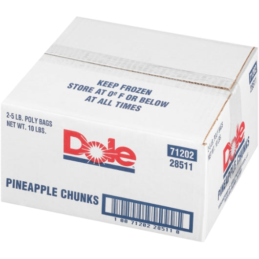 Dole Individual Quick Frozen Pineapple Chunks, 2 x 5 lb Case - DOT product image 4