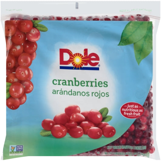 Dole All Natural Individual Quick Frozen Whole Cranberries, 2 x 5 lb Case - Frozen Fruit