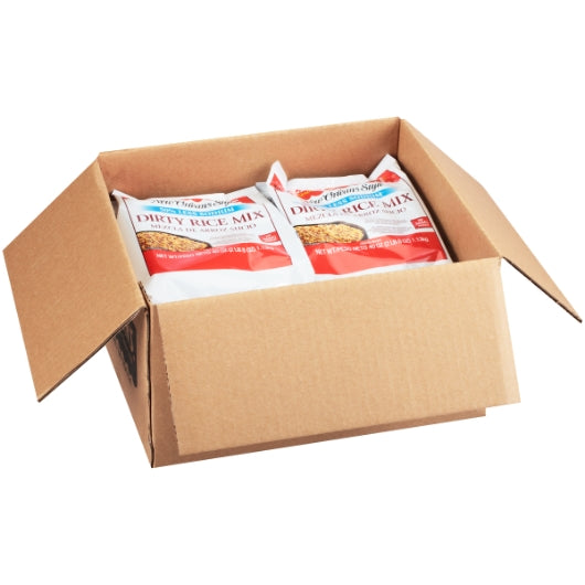 Zatarain`s Reduced Sodium Dirty Rice Mix, 6 x 40 oz Case - GS1 open-case image