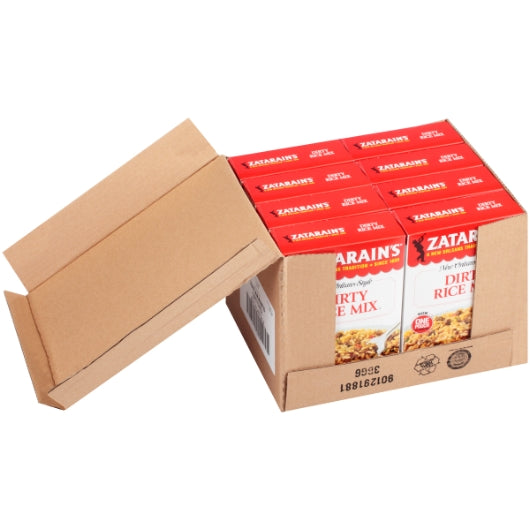Zatarain`s Dirty Rice Mix, 8 x 40 oz Case - GS1 open-case image