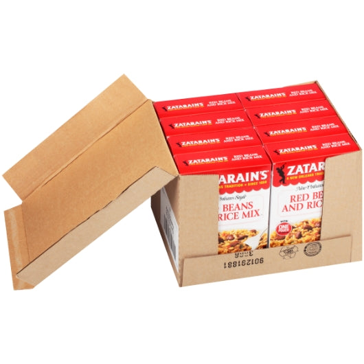 Zatarain`s Red Beans & Rice Mix, 8 x 30 oz Case - GS1 open-case image
