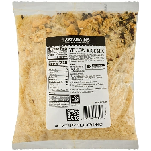 Zatarain`s Yellow Rice , 6 x 51 oz Case - Front/center packaged product image