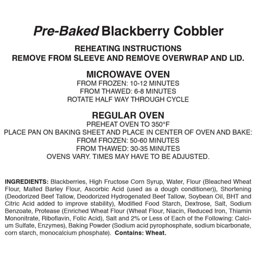 Good Old Days Blackberry Cobbler, 6 x 2 lb Case - DOT product image 5