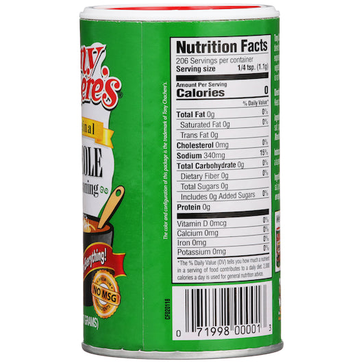 Tony Chachere's Original Creole Seasoning, 12 x 8 oz Case - DOT product image 5