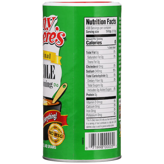 Tony Chacheres Seasoning Creole Seasoning, 12 x 17 oz Case - DOT product image 6