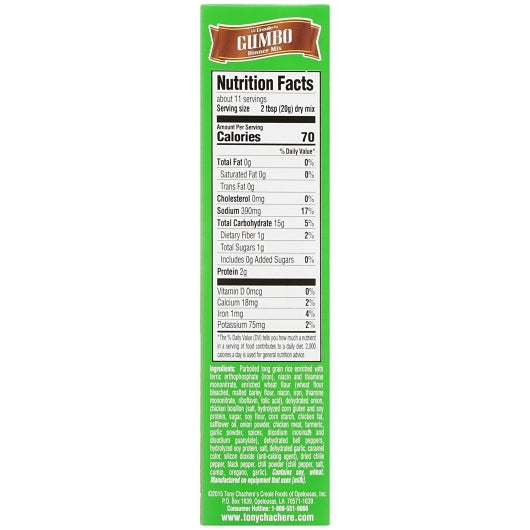 Tony Chachere's Creole Foods Gumbo Mix, 12 x 8 oz Case - DOT product image 2
