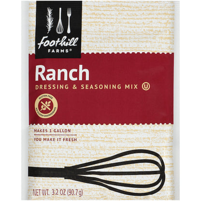 Foothill Farms Ranch Mix Dressing Mix, 18 x 3.2 oz Case - Condiments & Sauces