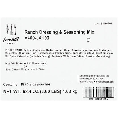 Foothill Farms Ranch Mix Dressing Mix, 18 x 3.2 oz Case - DOT product image 4