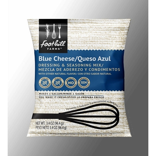 Foothill Farms Gluten Free Blue Cheese Mix Dressing Mix Bags, 18 x 3.4 oz Case - Condiments & Sauces