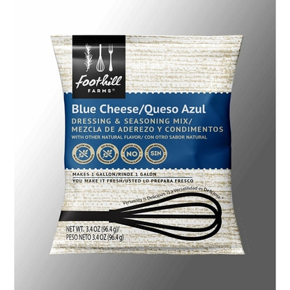 Foothill Farms Gluten Free Blue Cheese Mix Dressing Mix Bags, 18 x 3.4 oz Case - Condiments & Sauces