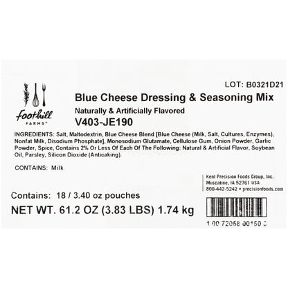 Foothill Farms Gluten Free Blue Cheese Mix Dressing Mix, 18 x 3.4 oz Case - DOT product image 6