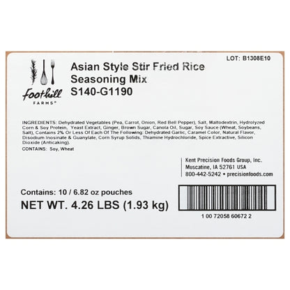 Foothill Farms Asian Stir Fried Rice Seasoning Mix, 10 x 6.82 oz Case - DOT product image 7